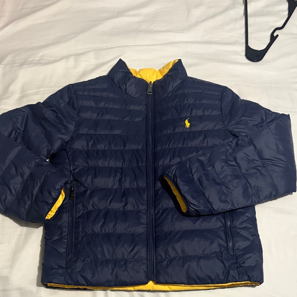 Polo by Ralph Lauren Kids Puffer Jacket - Navy and Yellow